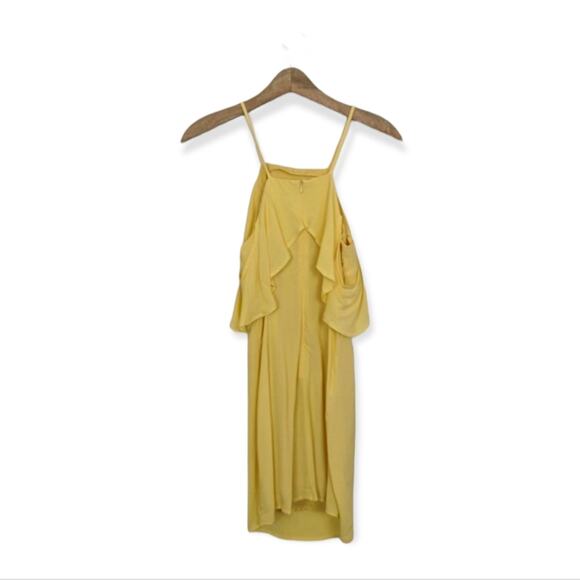 NWT BB Dakota Yellow Kaless Off-the-Shoulder Dress - Picture 3 of 8